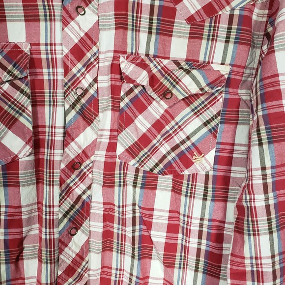 Zoo York Men's size Medium Long Sleeve Plaid Snap Up Top - Gently Used - Picture 3 of 10